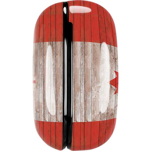 Canadian Flag Dark Wood Galaxy Buds Pro Skin